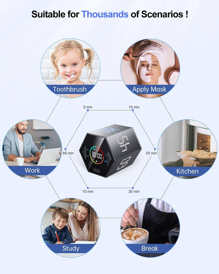 Ticktime Pomodoro Hexagon Timer